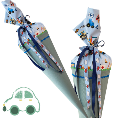 Zeige Details für Personalisierbare Schultüte – Autos Bild von Personalisierbare Schultüte – Autos