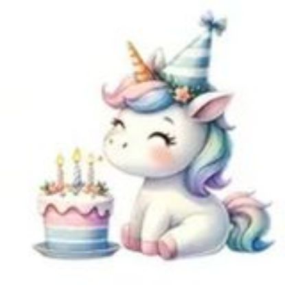 Zeige Details für Einhorn Geburtstag Bild von Einhorn Geburtstag