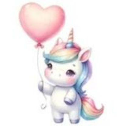 Zeige Details für Einhorn Herz Bild von Einhorn Herz