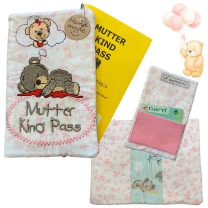 Zeige Details für Handgemachte Mutter-Kind-Pass Hülle – Bärenstark & Herzallerliebst Bild von Handgemachte Mutter-Kind-Pass Hülle – Bärenstark & Herzallerliebst